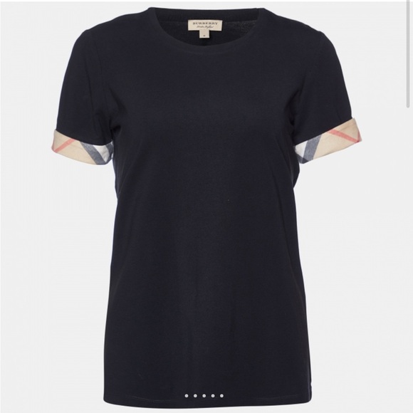 Burberry
Burberry Black Cotton Check Cuff Crew Neck T-Shirt  Small - Picture 1 of 9